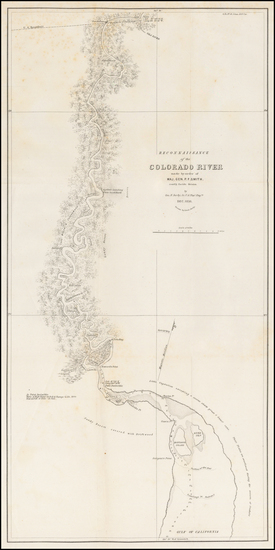 95-Arizona and California Map By George Horatio Derby