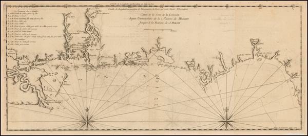 2-South and Louisiana Map By Antoine Jean de Laval