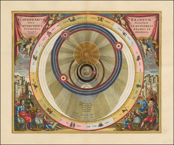 16-Celestial Maps Map By Andreas Cellarius