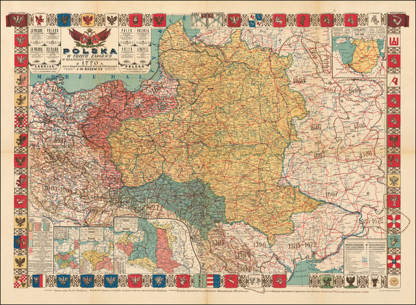 46-Poland Map By Józef Michal Bazewicz