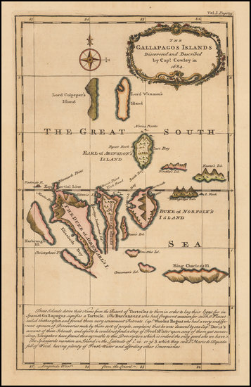 36-South America, Peru & Ecuador and Pacific Map By Emanuel Bowen