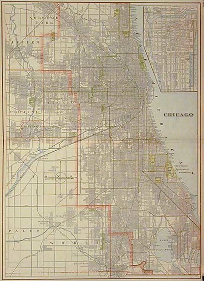 36-Midwest Map By George F. Cram