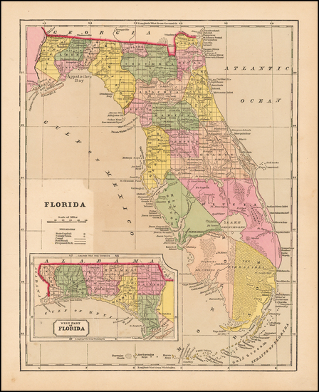 31-Florida and Southeast Map By Sidney Morse