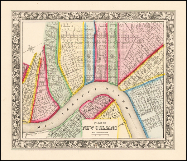 43-South Map By Samuel Augustus Mitchell Jr.