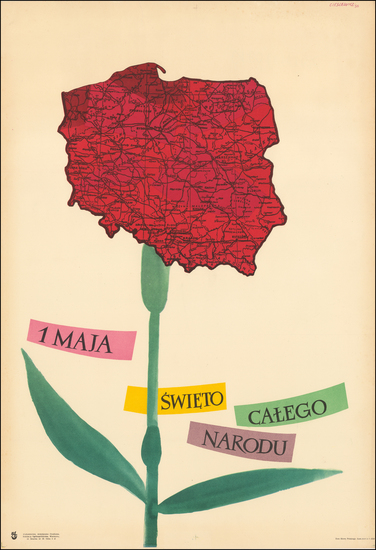 31-Poland and Curiosities Map By Roman Cieślewicz 