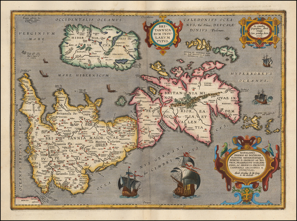 0-British Isles Map By Abraham Ortelius