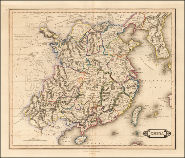 2-China and Korea Map By William Home Lizars