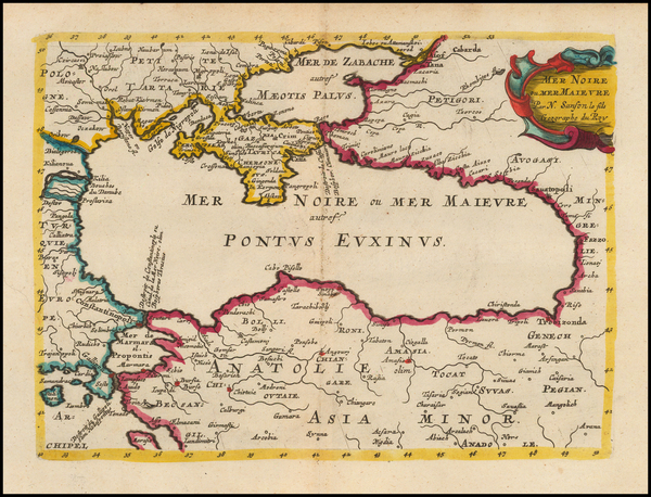 9-Russia, Ukraine, Turkey and Turkey & Asia Minor Map By Nicolas Sanson