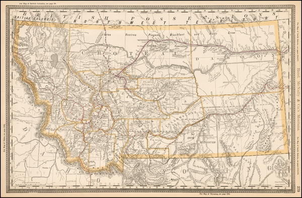 85-Plains and Rocky Mountains Map By Rand McNally & Company