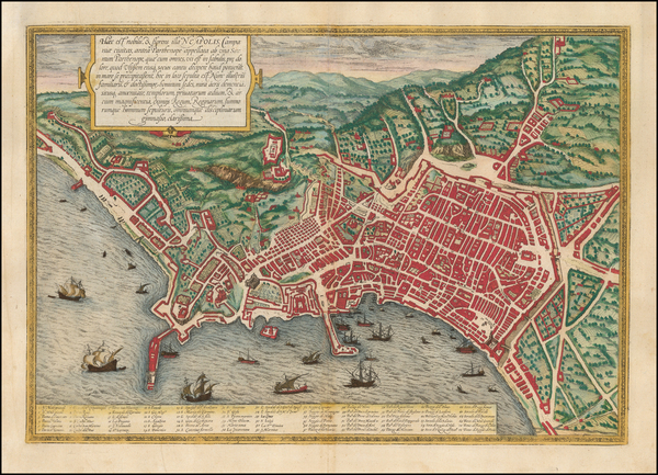 31-Italy and Southern Italy Map By Georg Braun  &  Frans Hogenberg