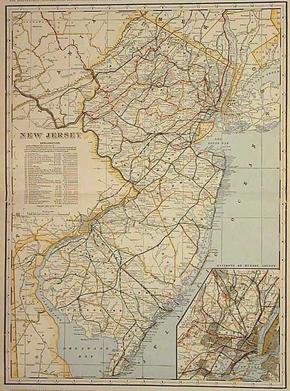 87-Mid-Atlantic Map By George F. Cram