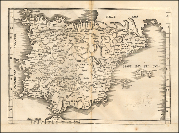 98-Spain and Portugal Map By Lorenz Fries