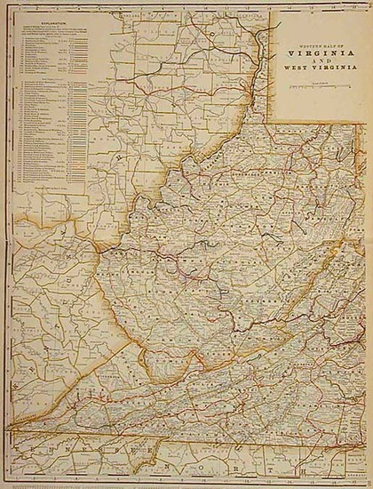 68-Mid-Atlantic and Southeast Map By George F. Cram