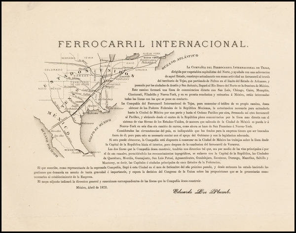 96-Texas and Southwest Map By Anonymous