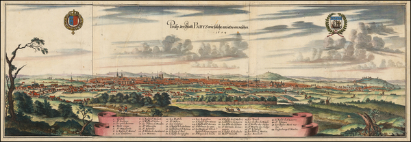 1-Paris and Île-de-France Map By Matthaus Merian