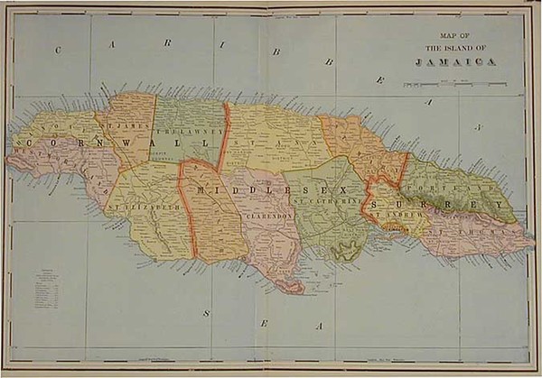 37-Caribbean Map By George F. Cram