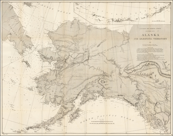 61-Alaska Map By U.S. Coast & Geodetic Survey