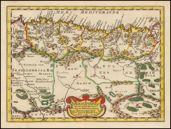 61-North Africa Map By Nicolas Sanson