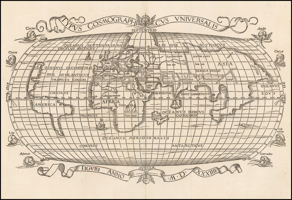 14-World and World Map By Joachim Vadianus