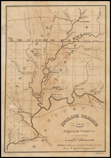 69-Midwest, Illinois and Indiana Map By John Melish