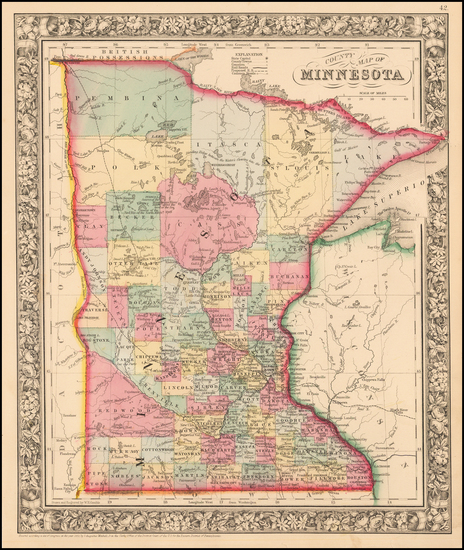 70-Midwest Map By Samuel Augustus Mitchell Jr.