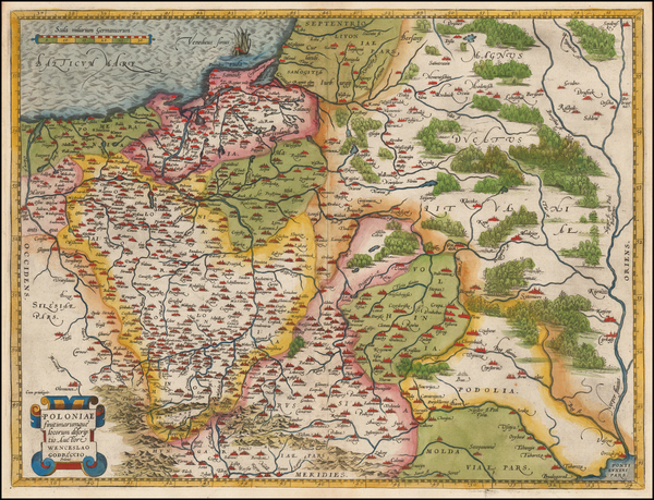 82-Poland and Baltic Countries Map By Abraham Ortelius