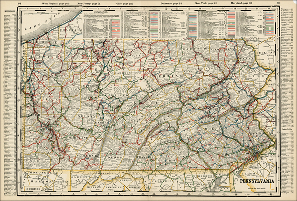 15-Mid-Atlantic Map By George F. Cram