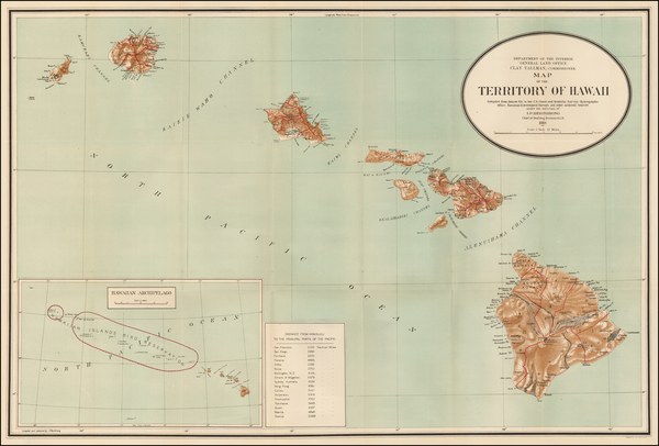 14-Hawaii and Hawaii Map By U.S. General Land Office