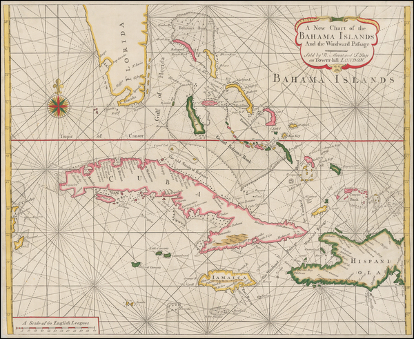 53-Florida and Caribbean Map By William Mount  &  Thomas Page