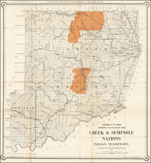 23-Oklahoma & Indian Territory Map By United States Department of the Interior