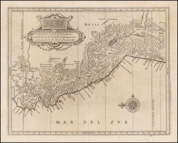 28-Peru & Ecuador Map By Joannes De Laet