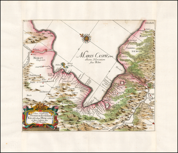 20-Central Asia & Caucasus and Middle East Map By Adam Olearius