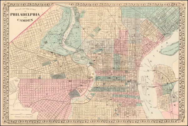 93-Mid-Atlantic Map By Samuel Augustus Mitchell Jr.