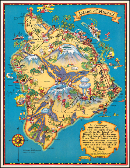 13-Hawaii and Hawaii Map By Ruth Taylor White