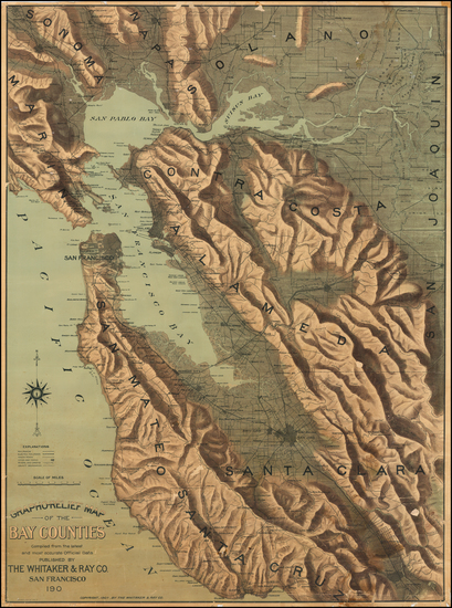 51-California and San Francisco & Bay Area Map By Whitaker & Ray Co.