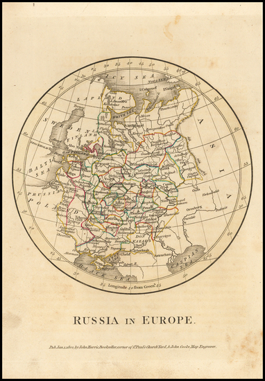 92-Russia Map By John Cooke