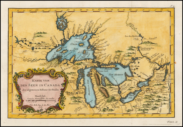 99-Midwest and Canada Map By Jacques Nicolas Bellin