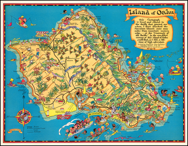 93-Hawaii and Hawaii Map By Ruth Taylor White