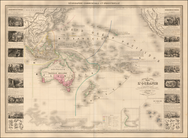 4-Australia & Oceania, Australia, Oceania and New Zealand Map By Alexandre Vuillemin