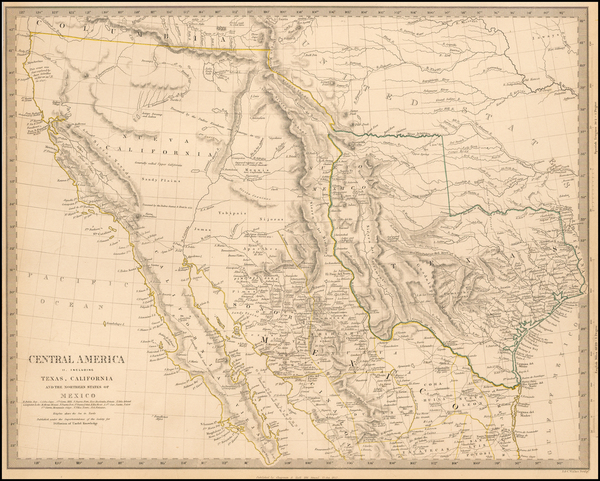 82-Texas, Southwest, Rocky Mountains and California Map By SDUK