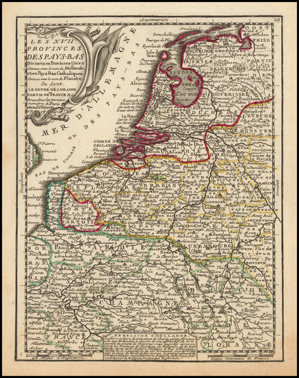 87-Netherlands Map By Nicolas de Fer