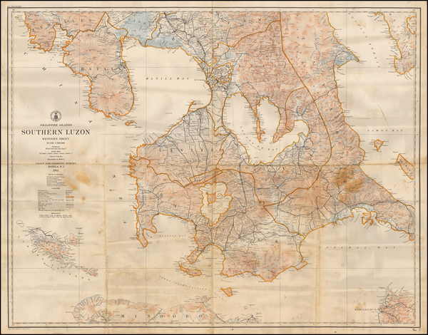 93-Philippines Map By U.S. Coast & Geodetic Survey