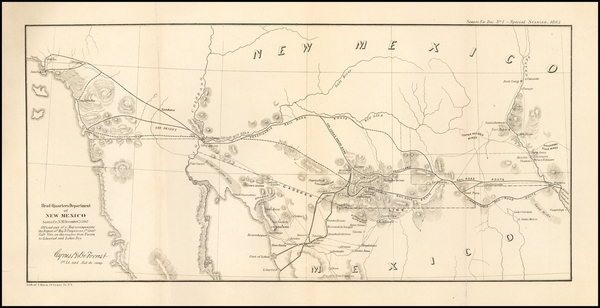 46-Southwest and California Map By U.S. War Department