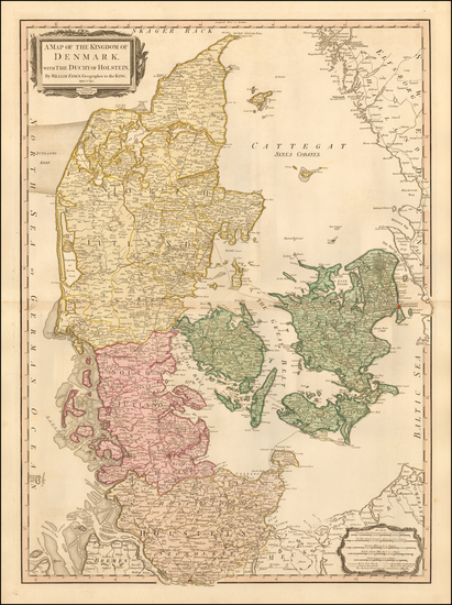 64-Denmark Map By William Faden