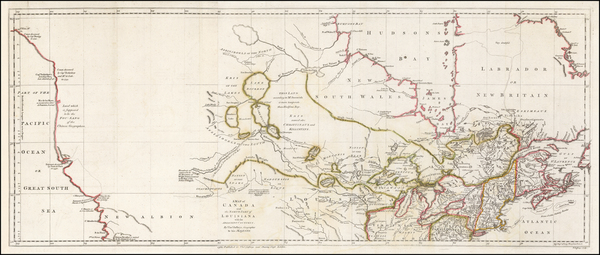 64-Plains, Rocky Mountains and Canada Map By Thomas Jefferys