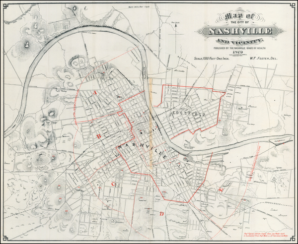 42-Tennessee Map By Tavel, Eastman & Howell