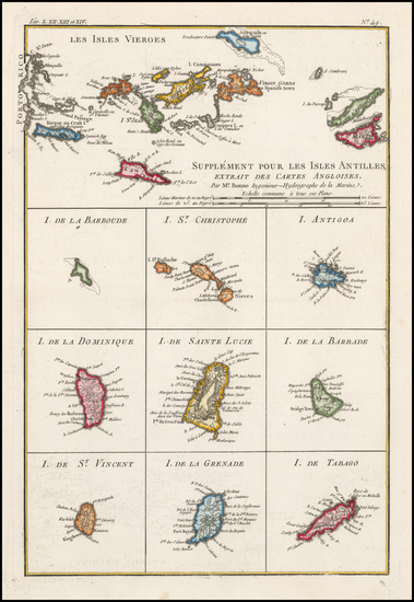 51-Caribbean Map By Rigobert Bonne