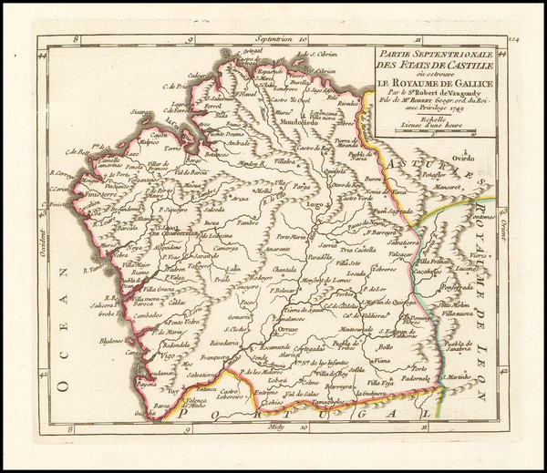 85-Spain Map By Didier Robert de Vaugondy