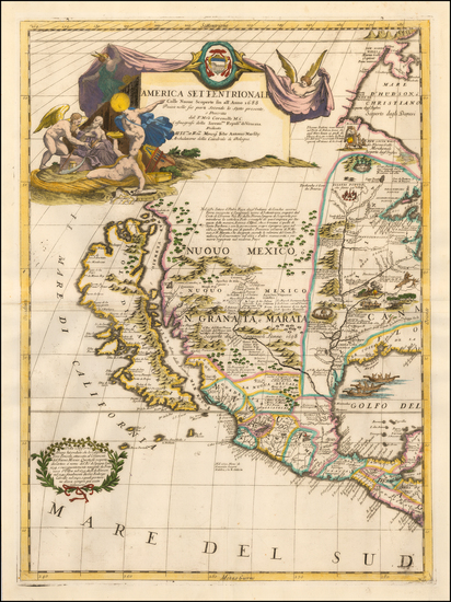 1-United States, Texas, Midwest, Southwest, North America and California Map By Vincenzo Maria Co