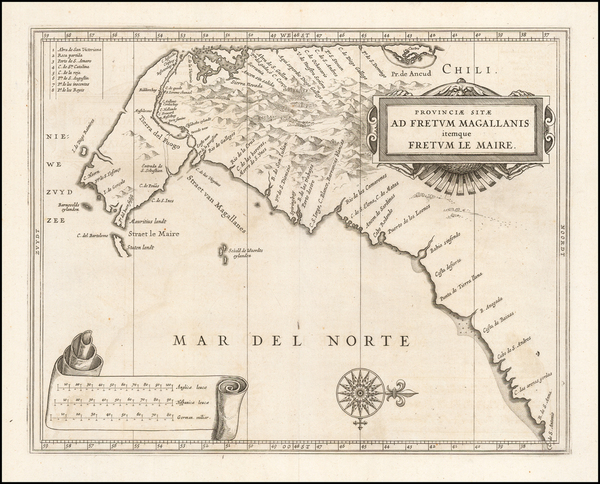 54-South America Map By Joannes De Laet